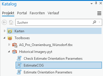 Eingebundener Python Code in eine Toolbox in ArcGIS Pro